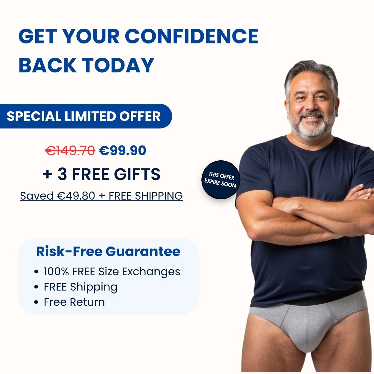 Men's Ultra-Absorbent Incontinence Briefs