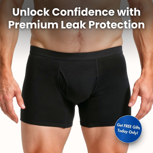 Men's Ultra-Absorbent Incontinence Boxer Briefs